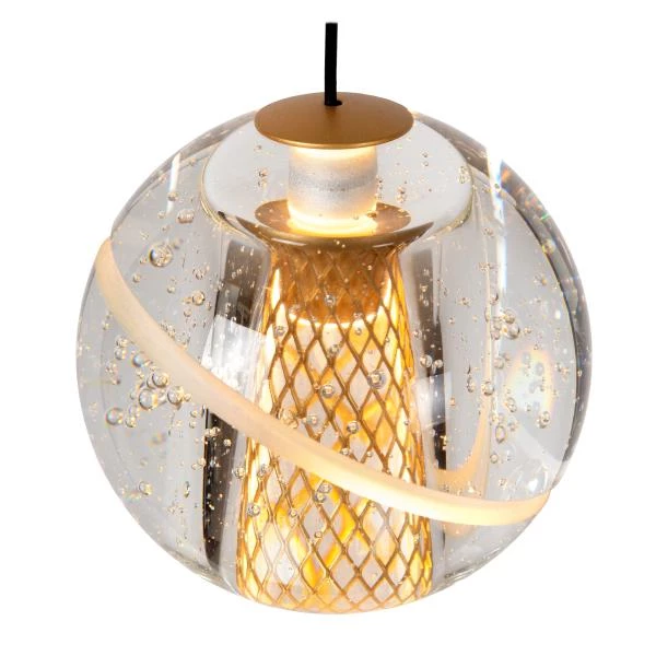 Lucide DILENKO - Pendelleuchten - Ø 14 cm - LED - 1x4,2W 2700K - Mattes Gold / Messing - detail 2
